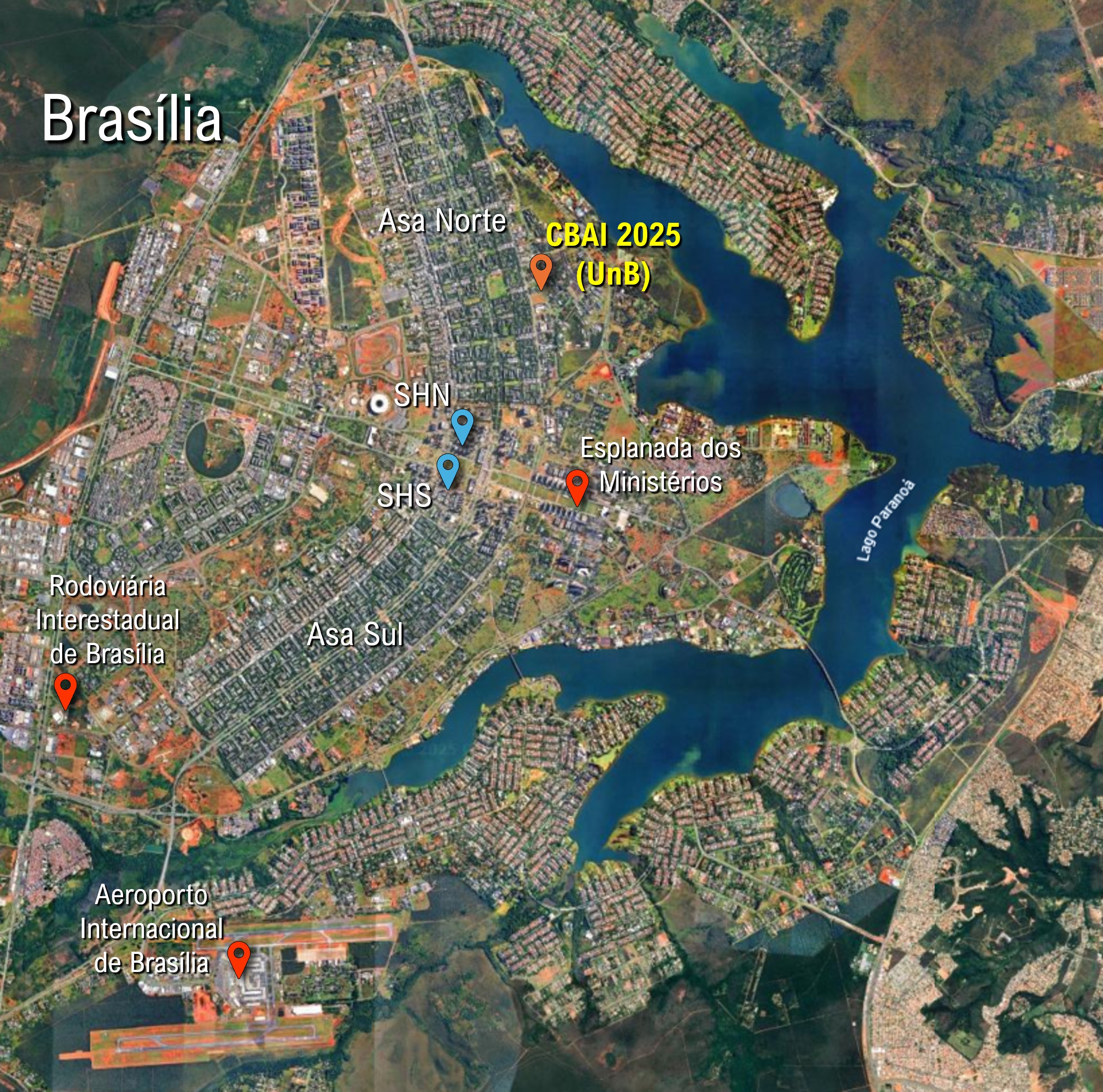 Panorama do mapa de Brasília
