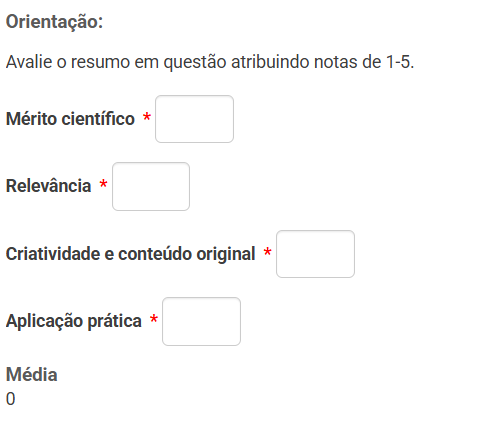 avaliação