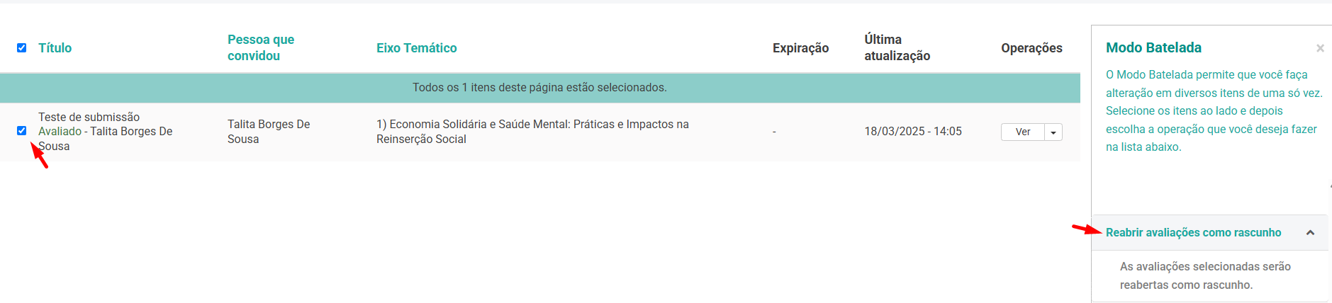 Recalibrar avaliações