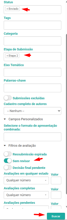 Visualização dos filtros