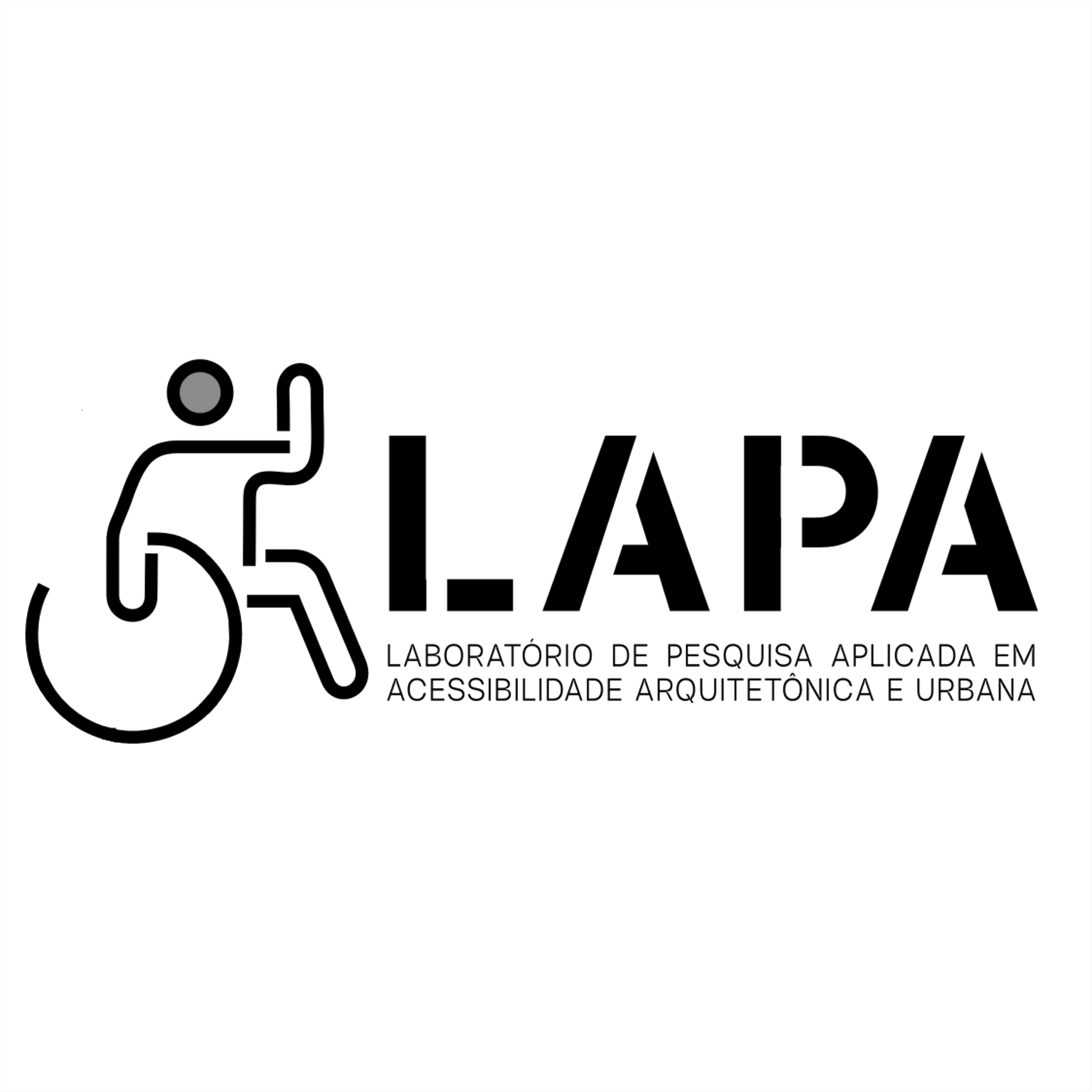 Logotipo LAPA - laboratório de pesquisa aplicada em acessibilidade arquitetônica e urbana