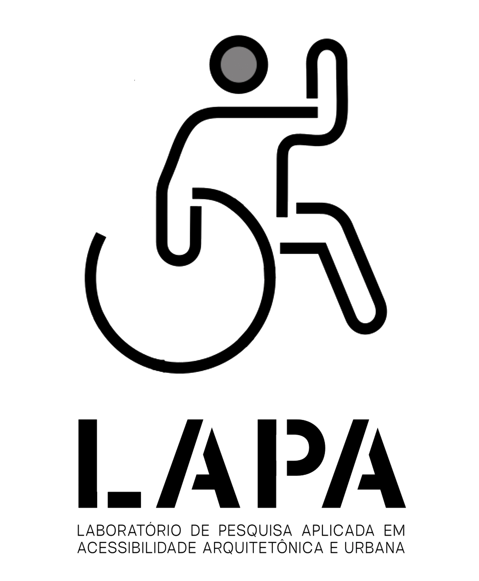 Logotipo LAPA - laboratório de pesquisa aplicada em acessibilidade arquitetônica e urbana